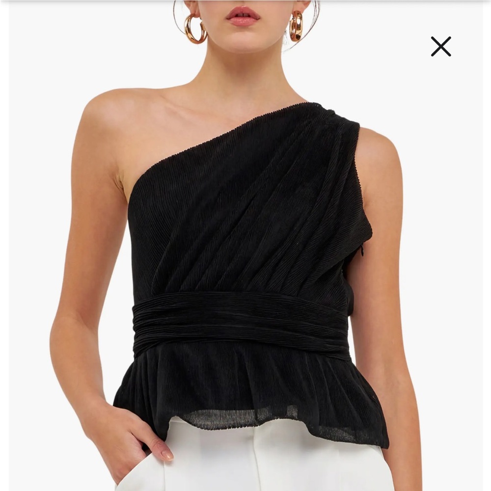 TULLE ONE SHOULDER TOP Endless Rose Anthropologie